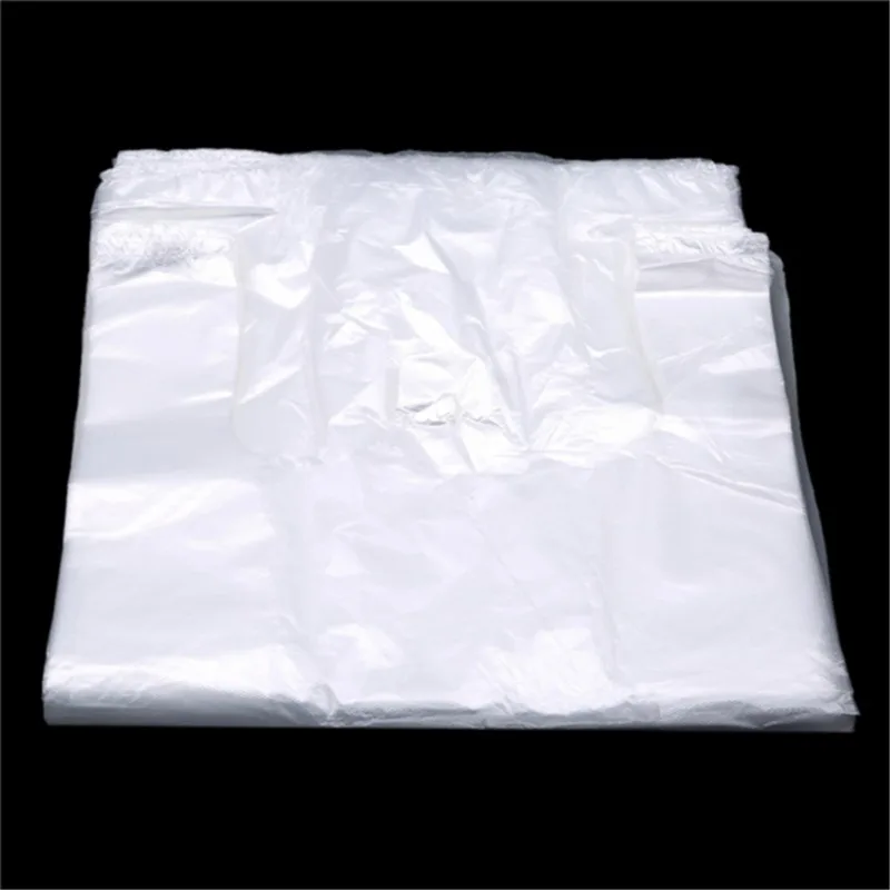Sacchetti In Plastica Con Manici E Fondo In Cartone – 100 Pezzi Viola – Per Asporto, Spesa E Ristorazione - 2