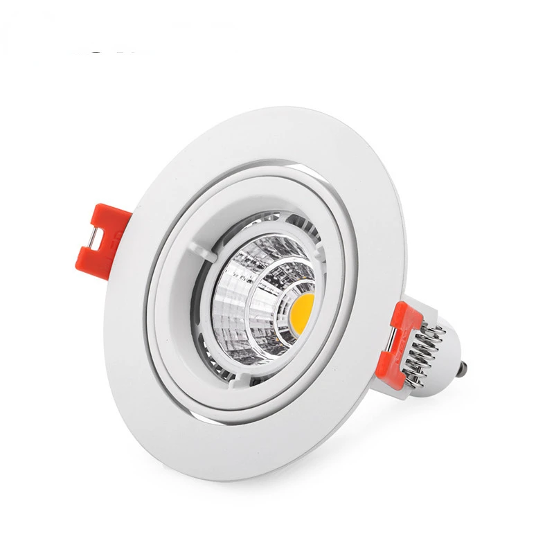 

Round LED Gu10 Frame Trim Ring Ceiling Downlights Recessed Mounted Frame MR16 Halogen Bulb Lamp Socket Base