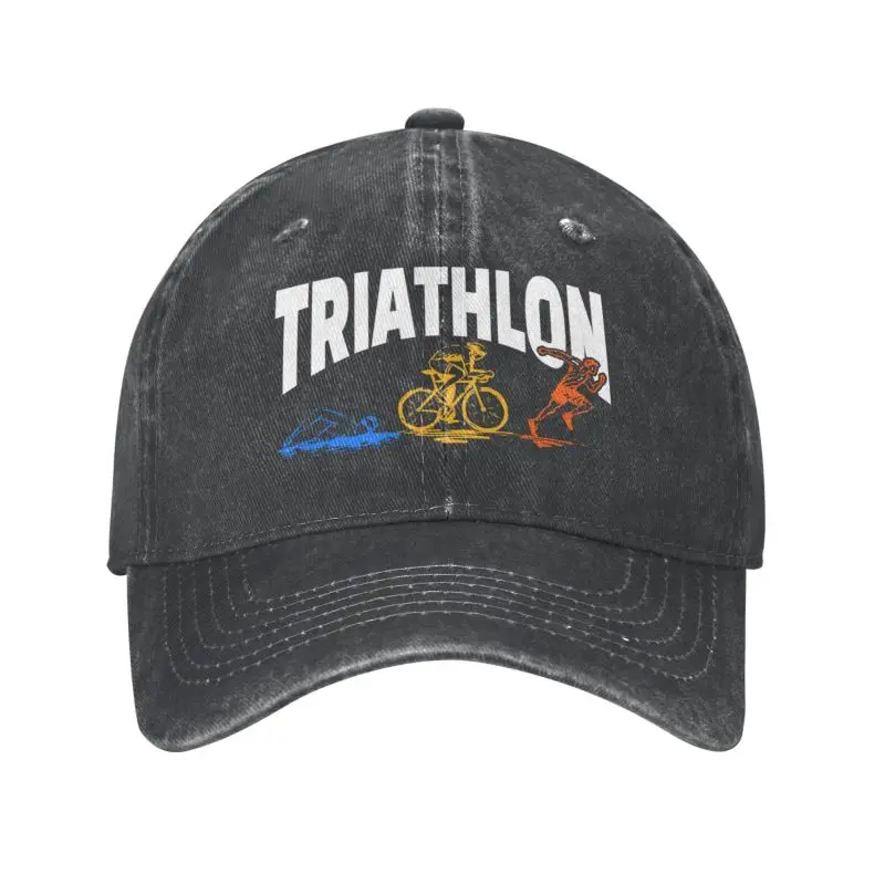 Punk Unisex Cotton Triathlon Baseball Cap Adult Swim Bike Running