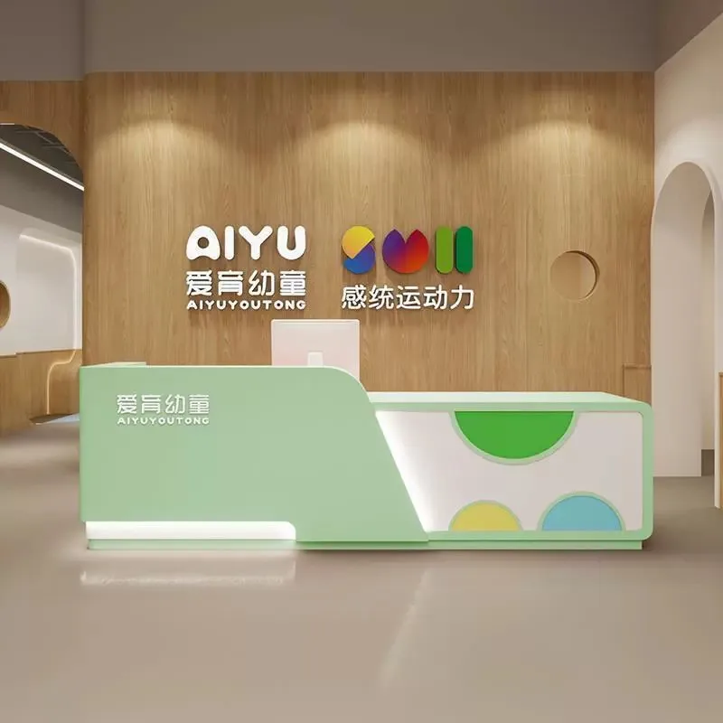 Children Park Counter Cash Desk Table Aesthetics Center Reception Hotel Dance Kindergarten Front Early Education Style Bar