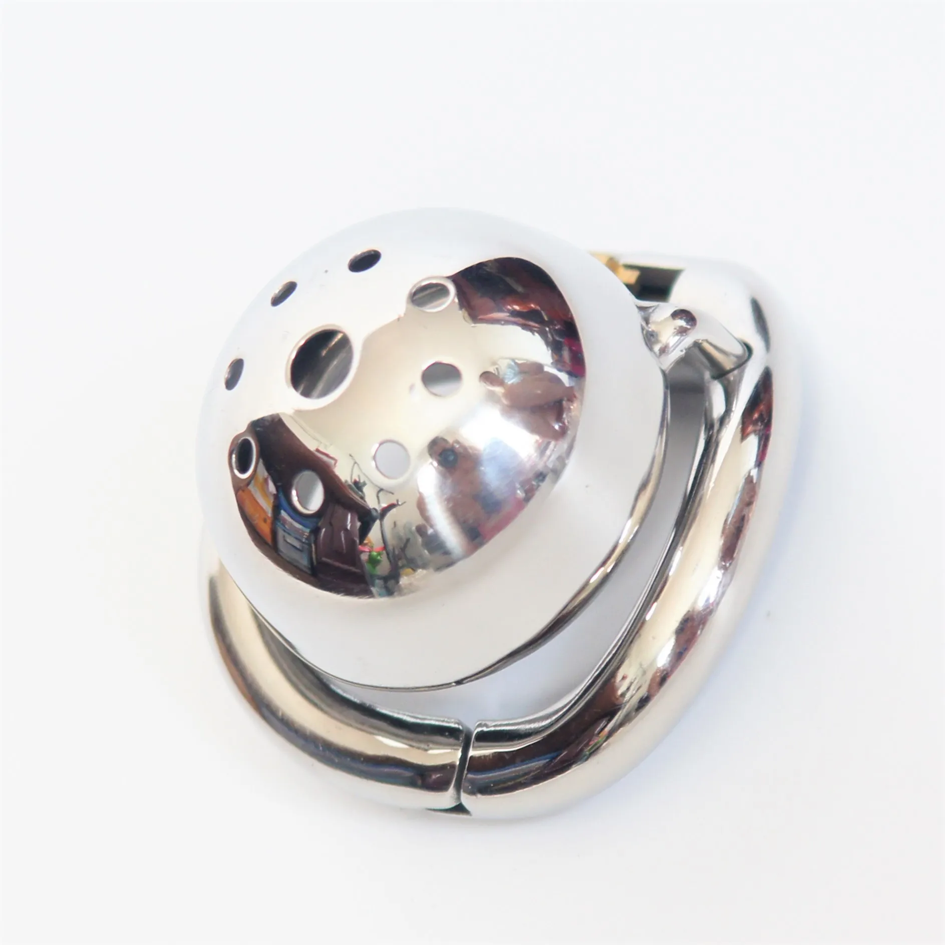 Blue Line Cock Cage W-anal Stimulator - Silver