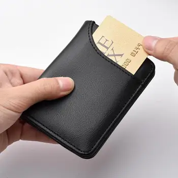 Portafoglio Sottile Portatile in Pelle PU, Mini Porta Carte di Credito, Portamonete, Porta Tessere per Uomo, Portafogli Sottili e Compatti