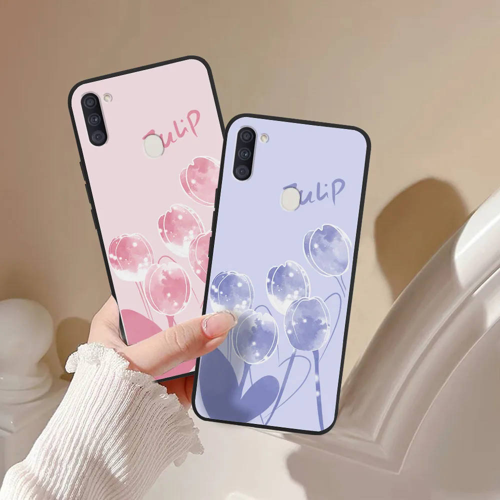 Per Samsung Galaxy A11 A 11 Custodia A115 Sm-A115F Coque Paraurti In Silicone Morbido Tpu Fiore Cover Posteriore Per Samsunga11 A 11 M11 M 11 6.4
