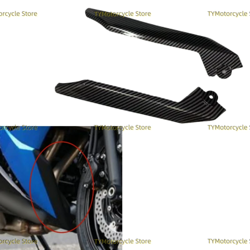 

Carbon fiber coating Left And Right Lower Wrapping Strips Fairing Fit For Kawasaki Ninja 650 NINJA650 ER6F EX650 2017 2018-2023