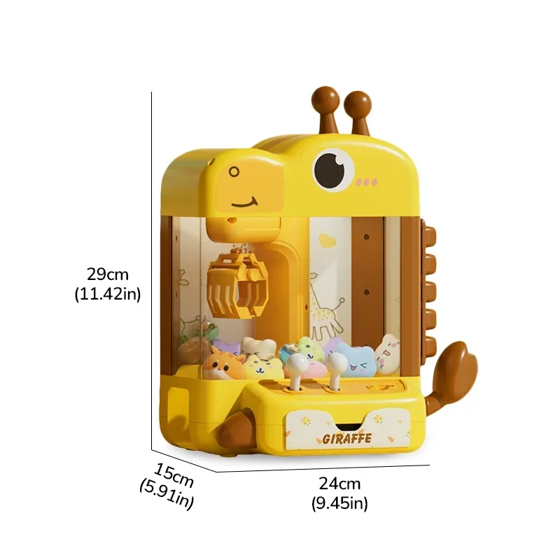 Dinosaur Claw Machine for Kids Animal Doll Machine Toy for Kids Mini Cartoon Claw Crane Machine Home Doll Grasping Machine Gifts