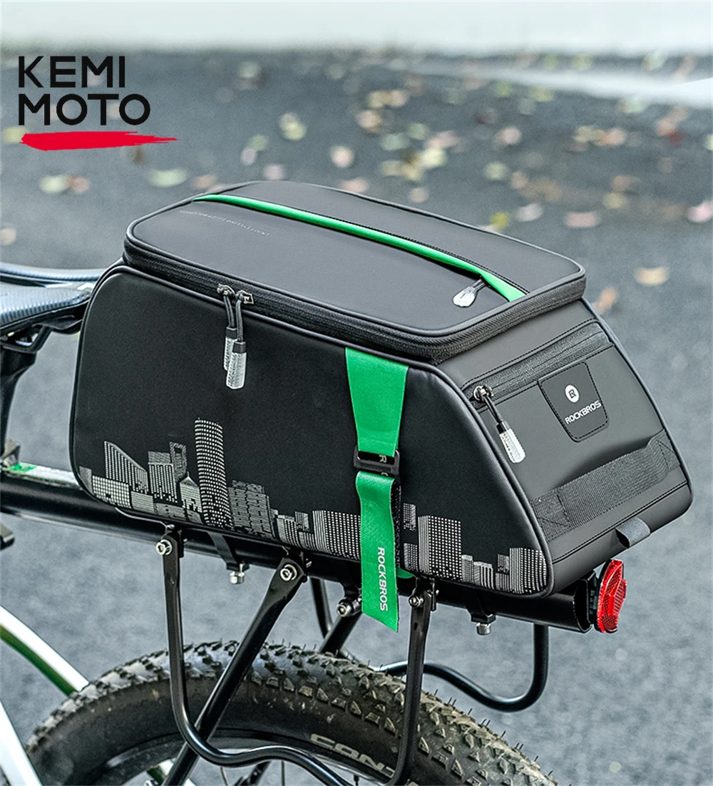 

Bicycle Carrier Bag 4L Capacity Bike Trunk Bag MTB Rack Rear Seat Pannier Bag With Rain Cover Cycling Portable Storage Accessory