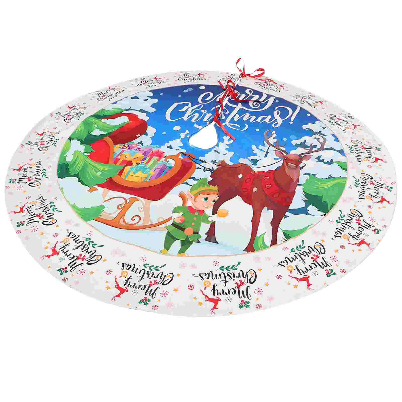 

Christmas Ornaments Skirt Tree Holiday Items Farmhouse Polyester Xmas Decoration