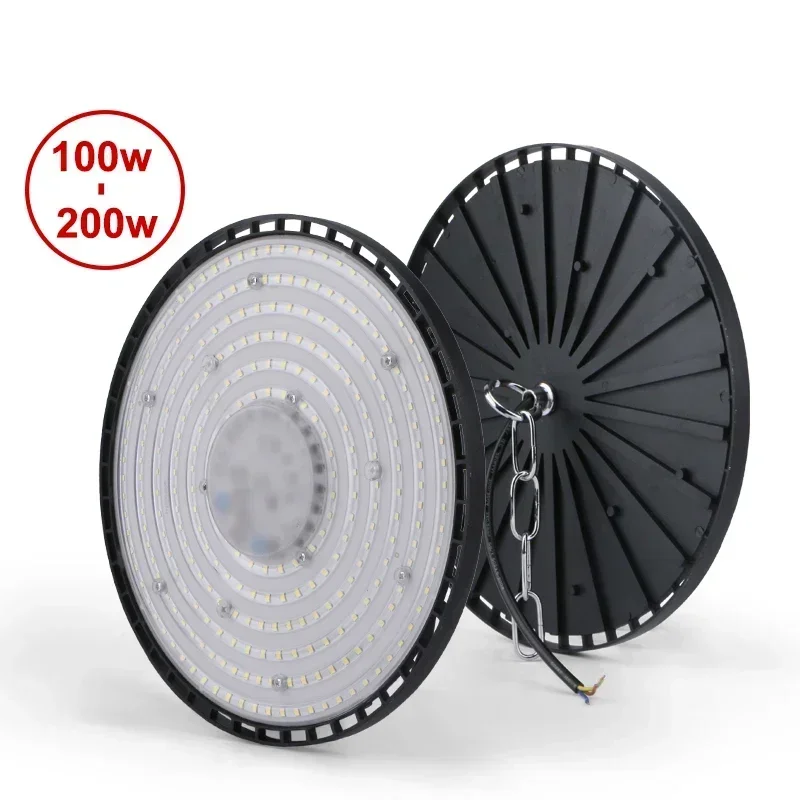 100/150/200W UFO LED High Bay Lights Waterproof Commercial Industrial Garage Lamps