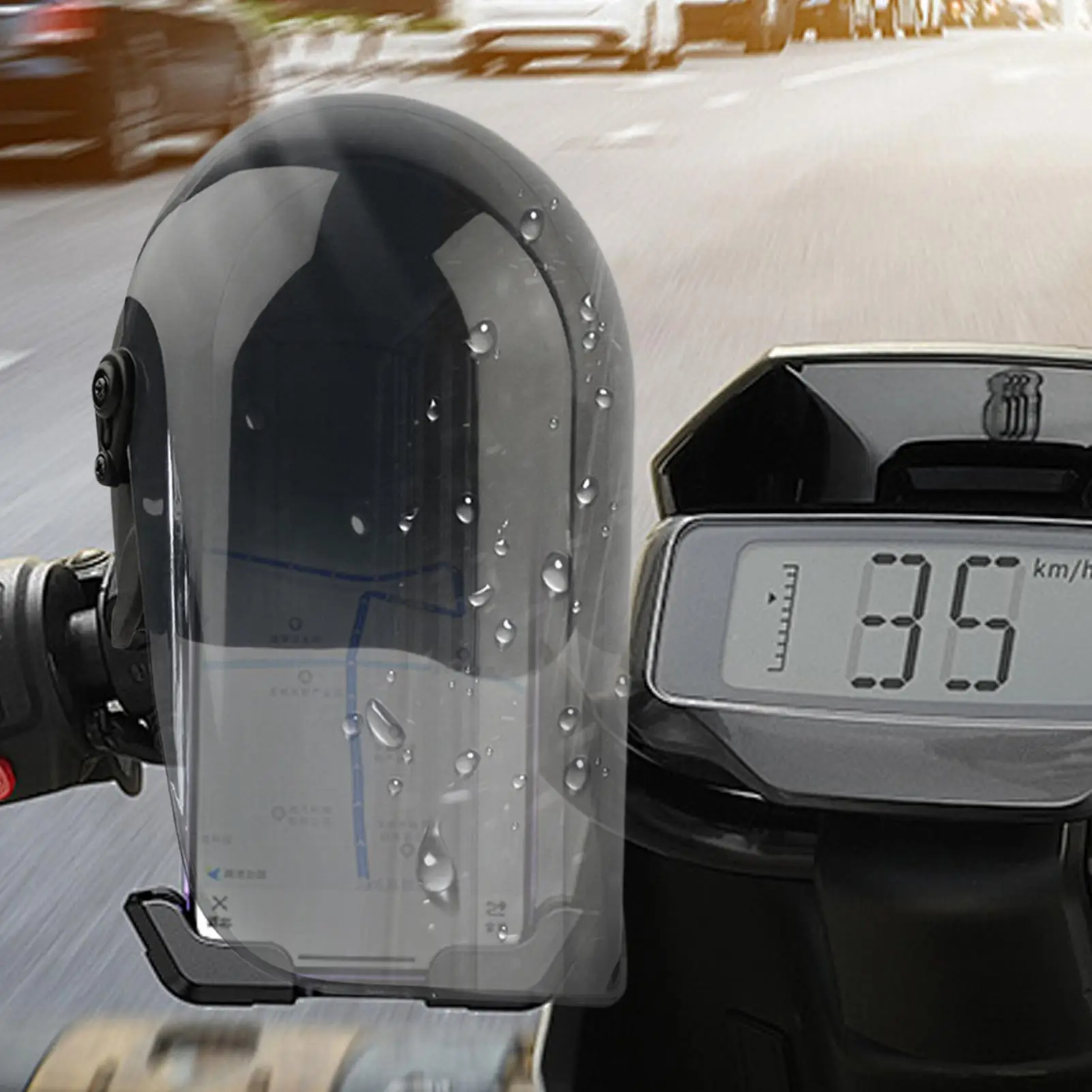Motorrad Telefon Halter Sonnenschirm Erweiterte Sonnenblende Helm Regendicht Erweiterte Wasserdichte Visier Für Auto Navigation Fahrrad Roller – Detail 8