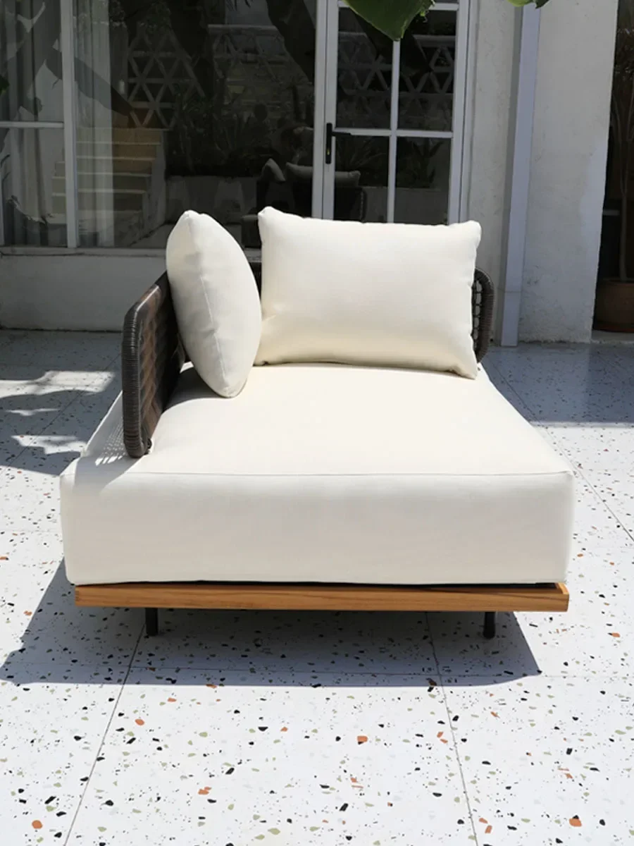 

Стол и стул из ротанга на заказ, водонепроницаемый диван для отеля, виллы, курорта, патио, балкона, мебель из тикового ротанга, художественный диван для отдыха