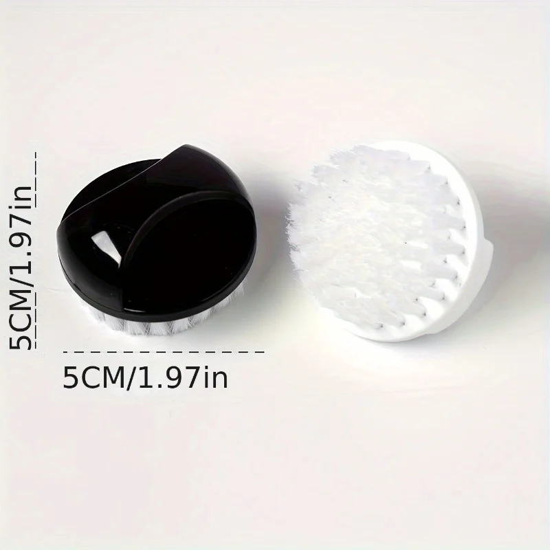 2pcs Ergonomic Nail Art Dust Brush with Finger Buckle - Odorless, Round Head for Efficient Cleaning, Ideal for Manicure