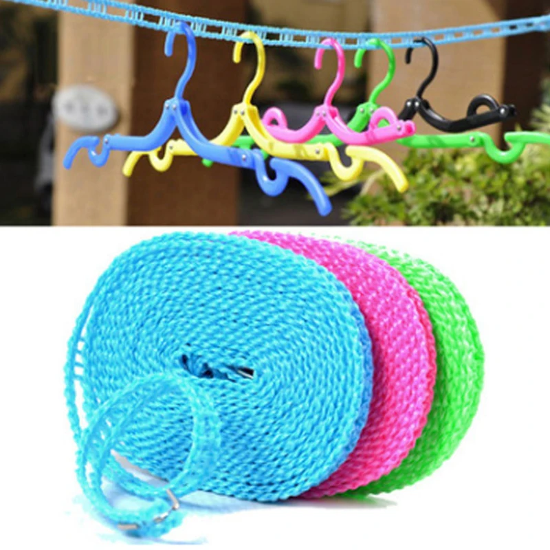 5/8/10M Portable Anti-Skid Windproof Clothesline Fence-Type Clothesline Drying Quilt Rope Clothesline Outdoor Travel Clothesline