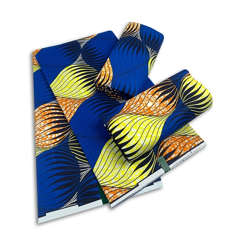 

Африканская ткань с принтом, восковая ткань, Африканский настоящий 100% хлопок, ткань высокого качества, ткань для шитья, пэчворка материал 6 ярдов