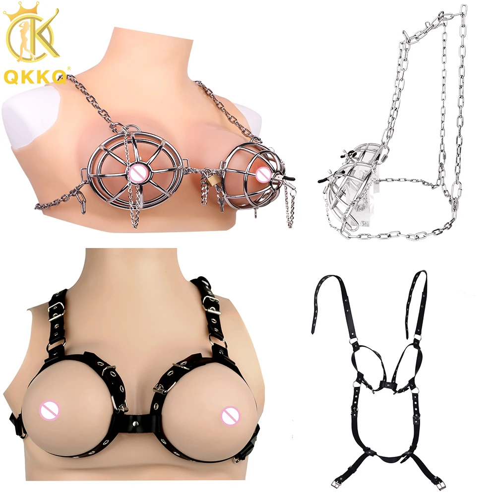Nipple Clamps Nipple Sex Toys QKKQ Breast Cover With Nipple Clamp Nipples Covers Female Chest Hood Harness Hollow Breast Clip Milk Clips Bondage BDSM Sex Toys