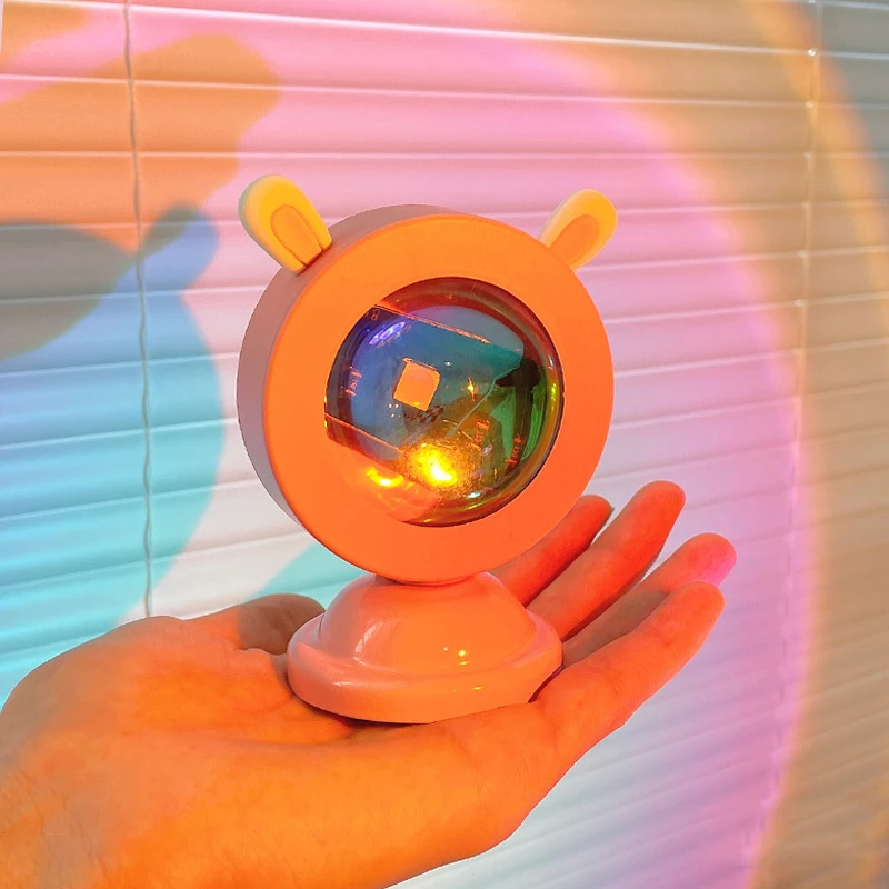 

Internet Celebrity Sunset Red Sunset Lamp Photo Projection Lamp Rainbow Colorful Rgb Pink Sunset Atmosphere Mini Desk Lamp
