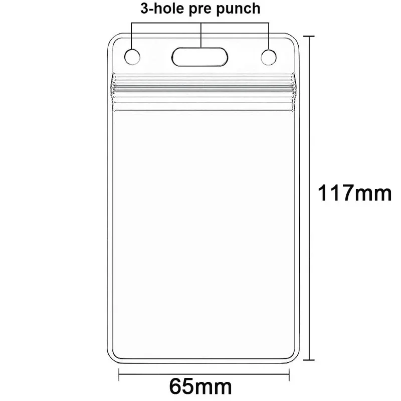 Card Holder 1/20Pcs Waterproof Transparent Plastic Protector Case Business Bus Bank Credit Card Protector ID Badge Holder