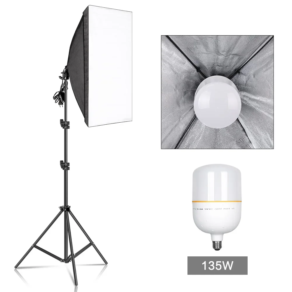 

SH Photography 50x70CM Softbox Photo Lighting Kits System Softbox Professional Light Use For Photo Studio Portrait Shooting