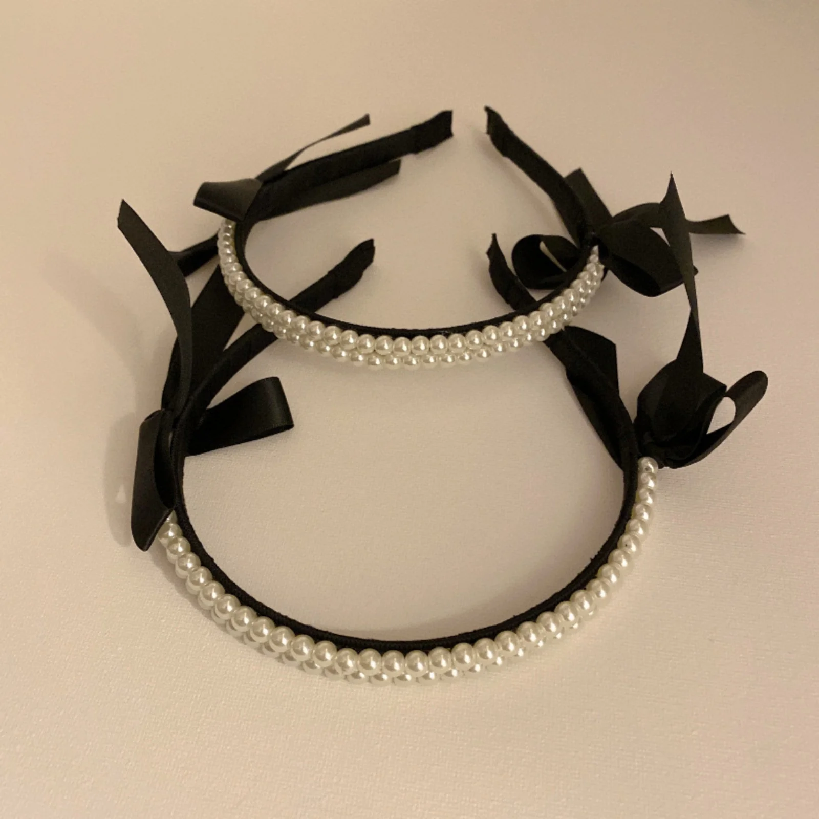 Diadema Con Lazo De Perlas Para Mujer Y Niña, Pasador De Satén, Cinta Para El Pelo, Accorios Para El Cabello, Novedad, Moda De Primavera - AliExprs
