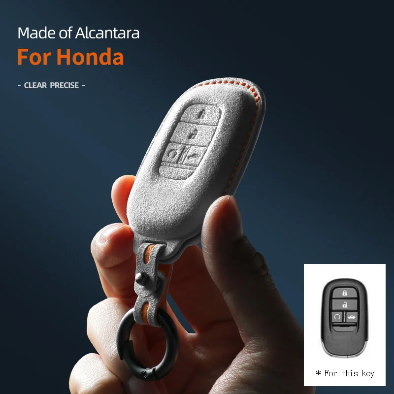 

Alcantara Car Remote Key Case Cover for Honda Accord 9 Crider City 2015 2016 HRV CRV Vezel Spirior Odyssey Civic Fit Jade