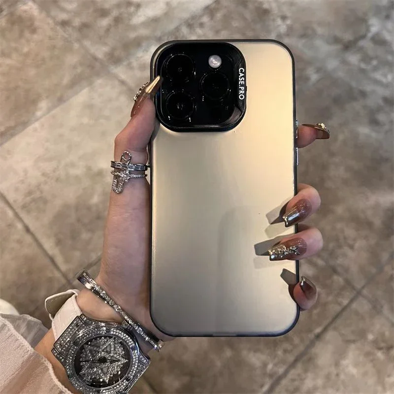 Elegant Matte Shockproof Bumper Phone Case Cover