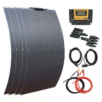 Photovoltaic Solar Panel Panneau Solaire Flexible 500W 100W 200W 300W 400W, Kit Solaire Photovoltaïque pour Batterie de Voiture 12V 24V, Ordinateur délégations Bateau Maison 1