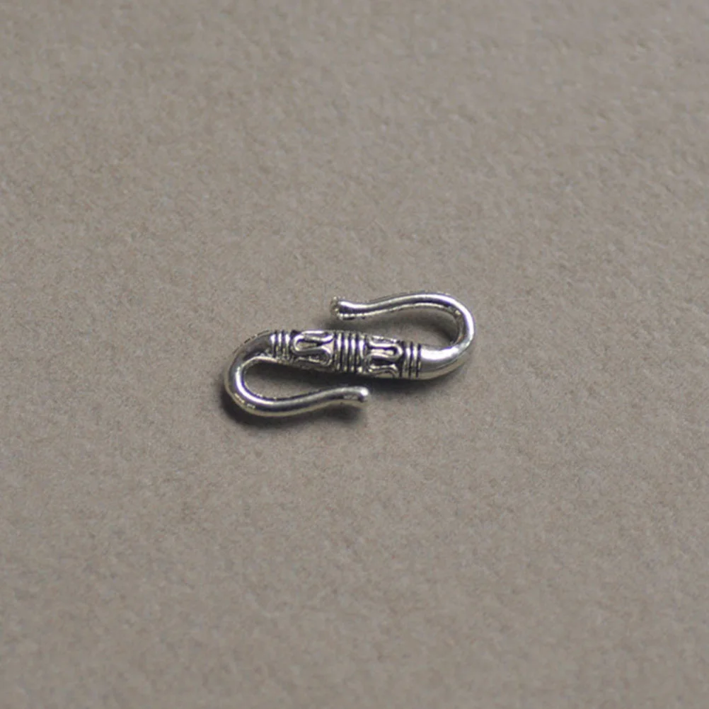 

Milisten Vintage Necklace Tibetan Antique Silver S Hook Toggle Clasps Connector Jewelry Making Metal Hooks