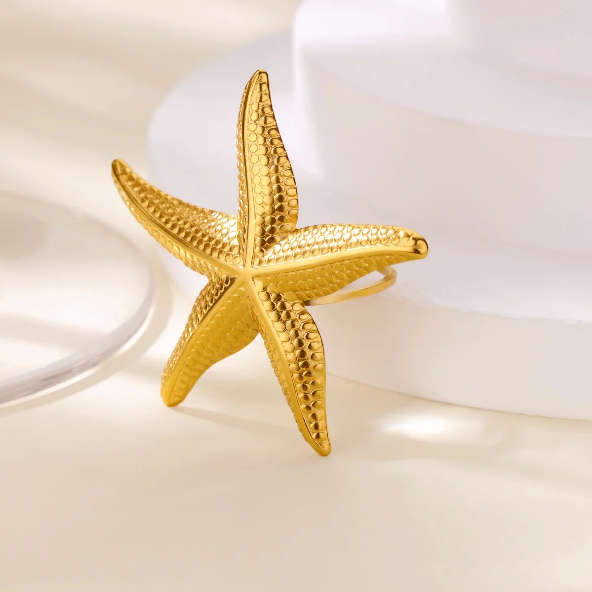 Large Starfish Open Rings For Women