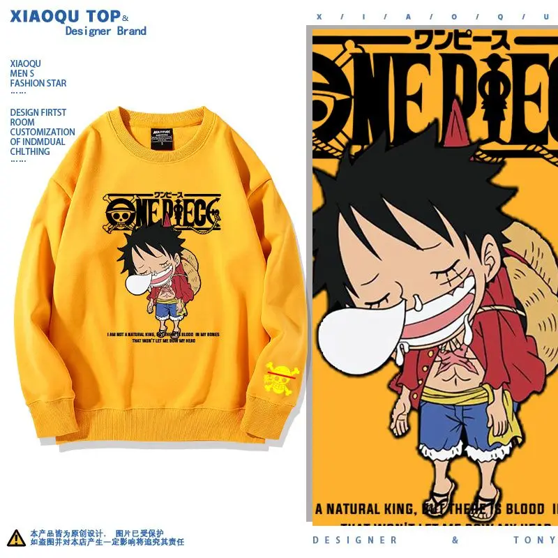 

Anime One Piece Pullover Gear 5 Luffy Sun God Hoodies Autumn Harajuku Printed Sweatshirt Cartoon Outdoor Clothing Christmas gift