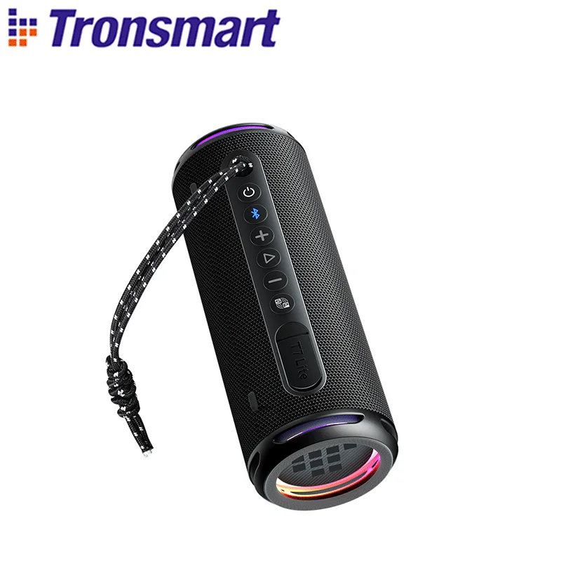 Tronsmart Altavoces Bluetooth portátiles T7 con sonido envolvente de 30 W  360°, Bluetooth 5.3, graves mejorados, emparejamiento estéreo inalámbrico