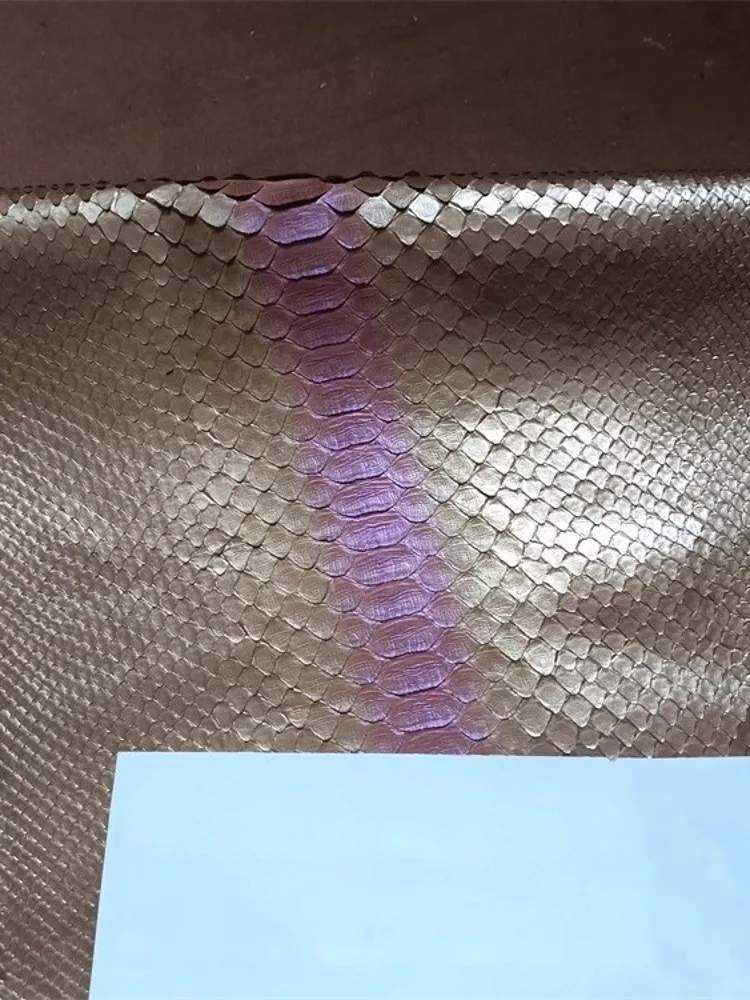 Fashion Color Python Skin Leather Craft DIY Accessory For Wallet Phone Case Genuine Leather Piece Fabric