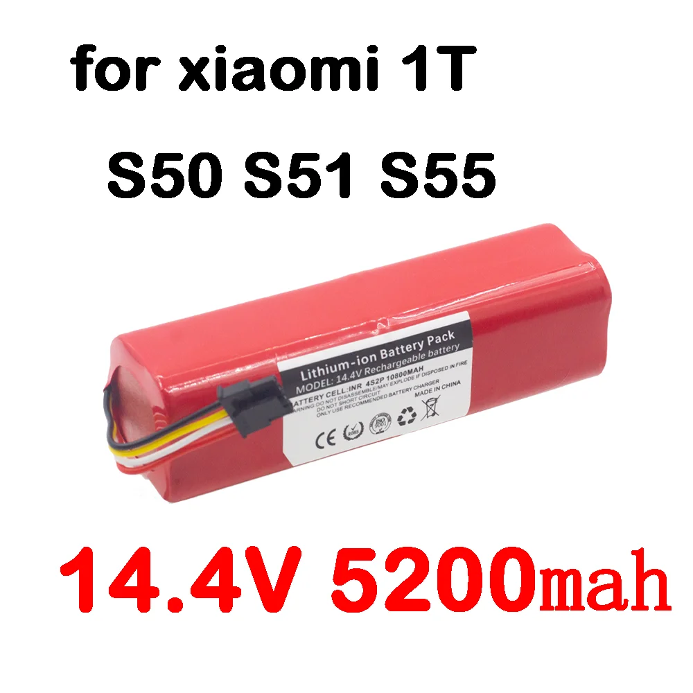 

14.4V Battery For Xiaomi Mijia Robot Vacuum Cleaner Rechargeable Lithium Battery Roborock 1T S50 S51 S55 Batterie dropshipping