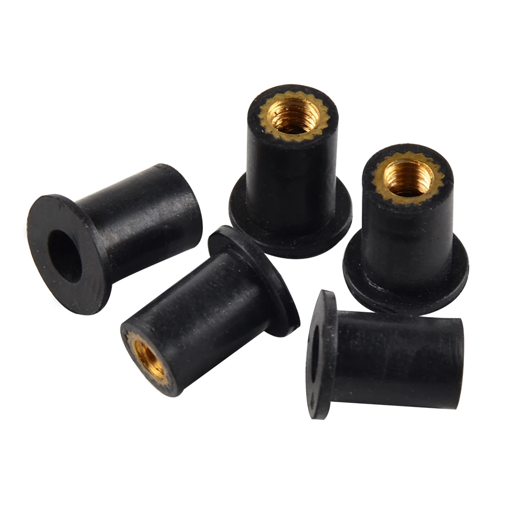 M4 M5 M6 Motorcycle Windshield Screws Bolts Nut 10/20/50/100pcs Metric Rubber Well Nuts Fastener