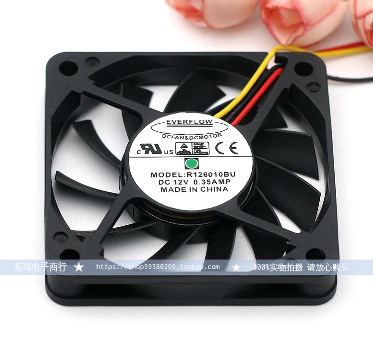 Ventola Di Raffreddamento Originale EVERFLOW T124010DL DC12V 0.1A A Due Linee - Foto 9