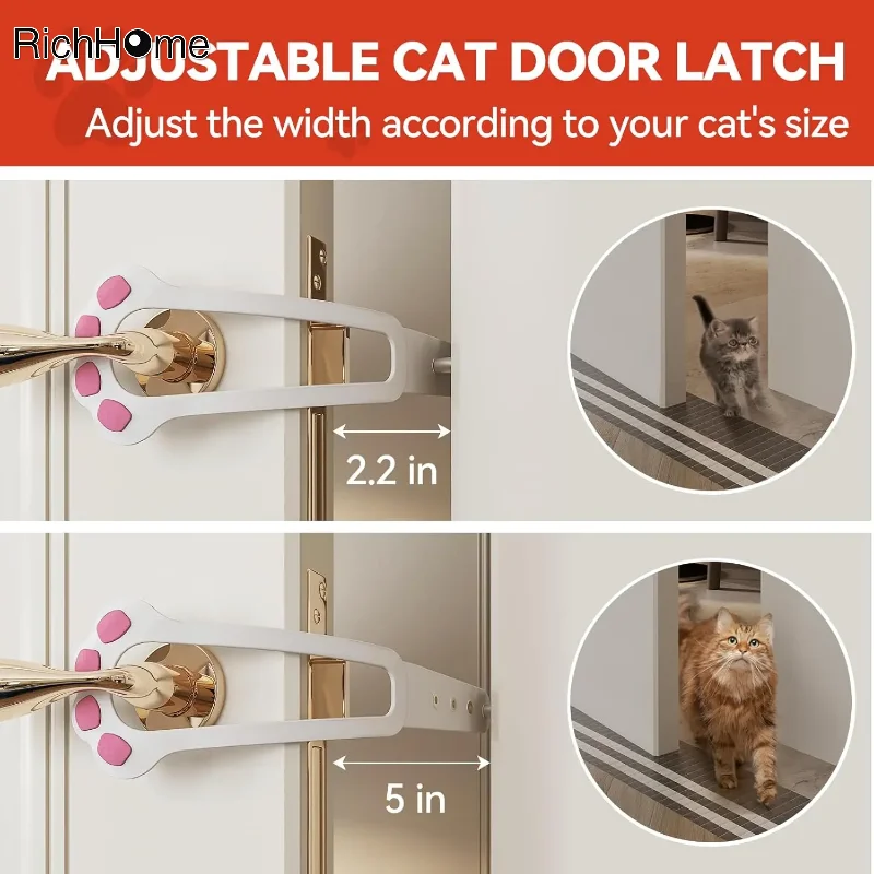 Pet Door Opener Adjustable Cat Door Holder Latch for Cats Supplies Keep Dog Out cat door pet door