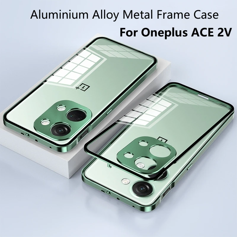 

Aluminium Alloy Metal Frame Case For OnePlus Nord 3 5G Case Transparent Phone Acrylic Back Cover For One Plus Nord 3 ACE 2V