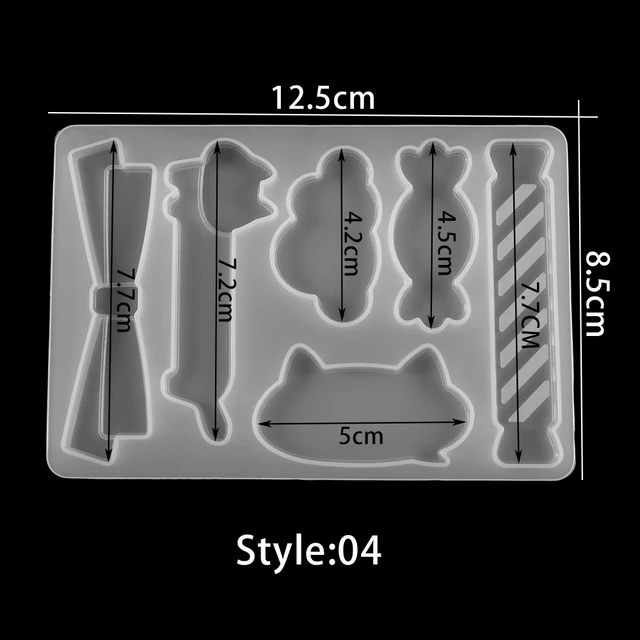 Barrettes Silicone Molds Metal Geometric Hair Clips Epoxy Resin Mold For DIY Resin Hairpin Crafts Jewelry Making Accessorires Style 4