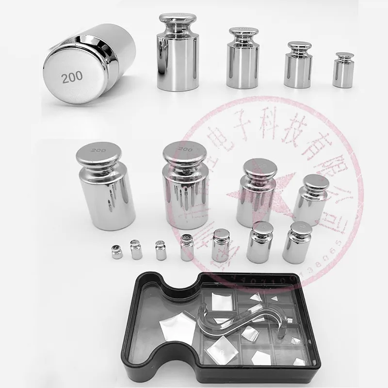 23pcs set 1mg-200g M1 F1 F2 E2 grade Stainless steel Milligram Calibration Weight Set For Electric scale Balance Test