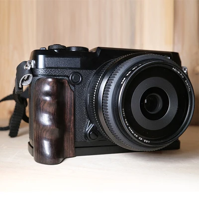 

wooden L Type Bracket Tripod Ball head Quick Release Plate Base Grip Handle For Fujifilm GFX 50R GFX50 Digital Camera Arca-Swiss