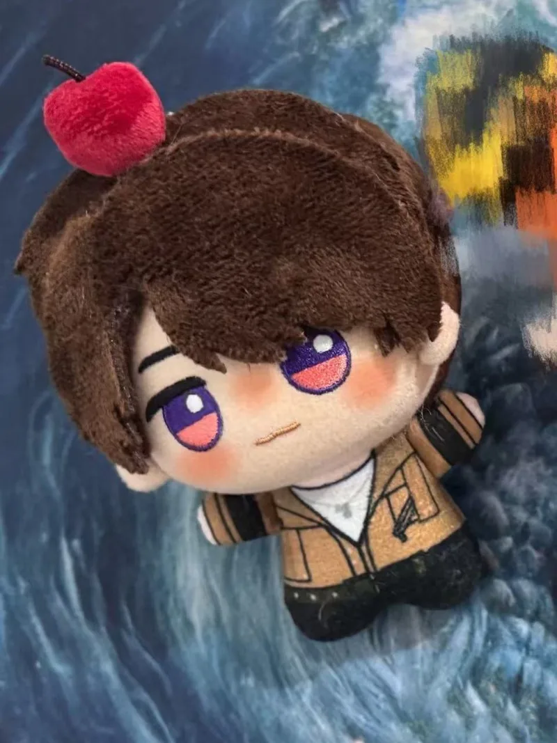 Anime Love and Deepspace Cosplay Caleb Adorable 10cm Backpack Key Chain Printed Body Magnetic Apple Pendant Plush Keychain Gift