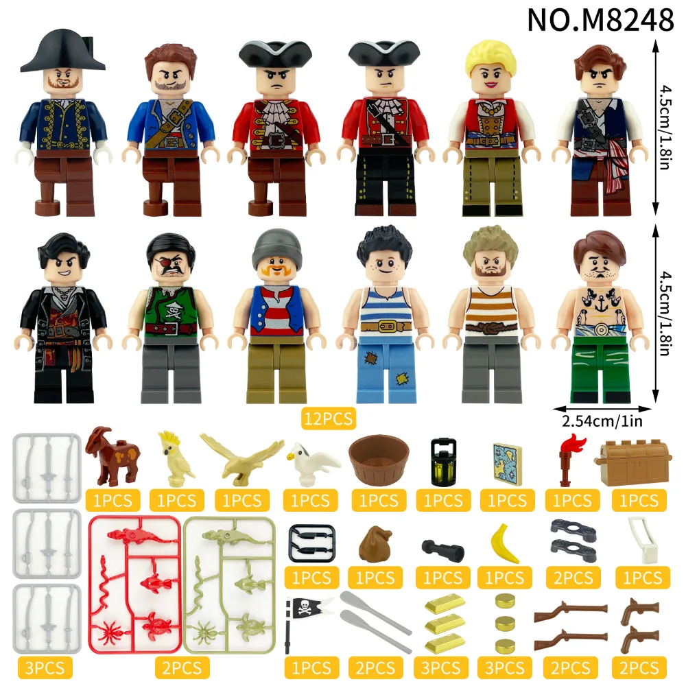 Children's Building Blocks Toy Mini Figure Humanoid Dolls Cartoon Character Birthday Gift Educational Playset for Kids - 3