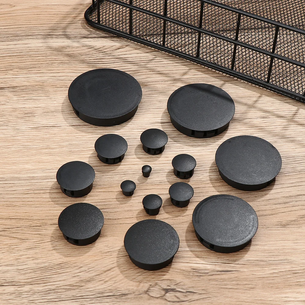 Description Picture 4 of item8Pcs/Pack Black Round Plastic Hole Plug Hole Decorative Cap Pipe Plug Cover Blanking End Caps Furniture Feet Caps Protection