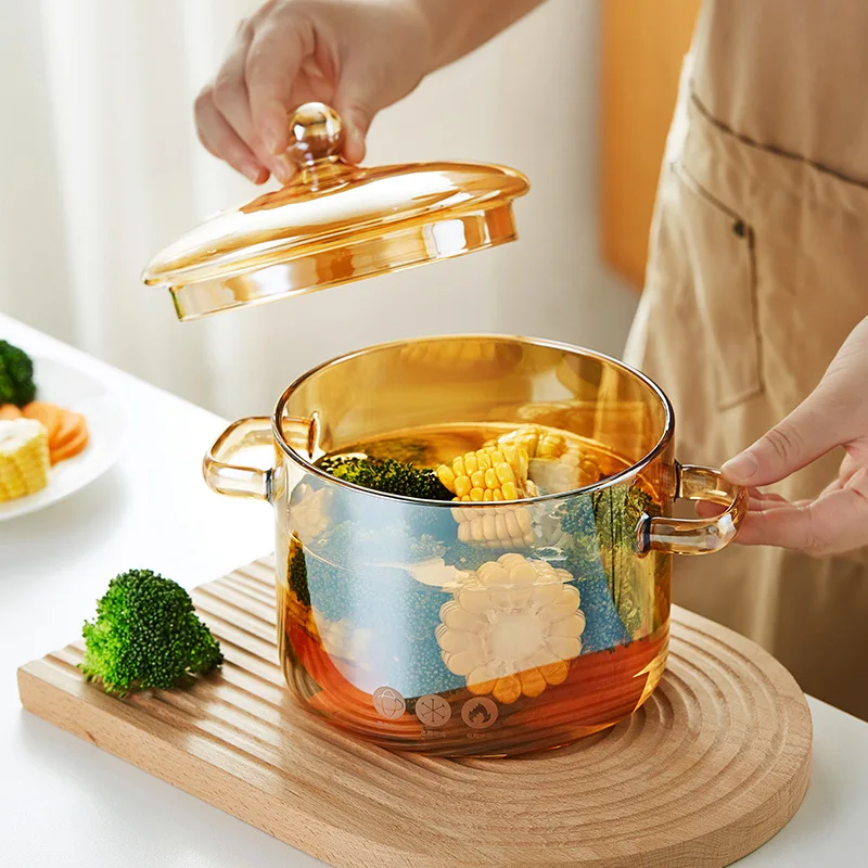 High Borosilicate Glass Kitchen Soup Noodle Cooking Pot - China Cooking Pot  and Glass Cooking Pot price