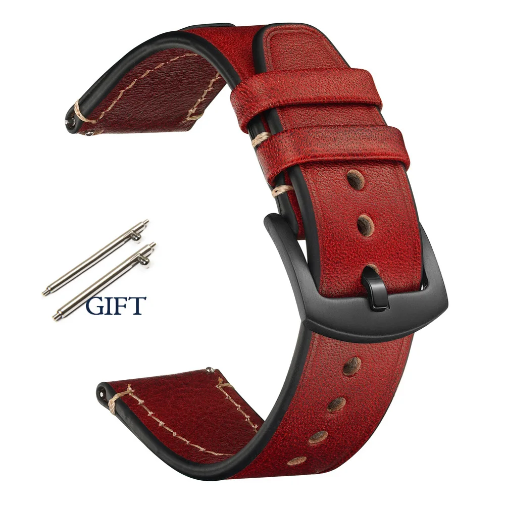 Vintage Genuine Leather Watchband - Unisex Wrist Belt Bracelet