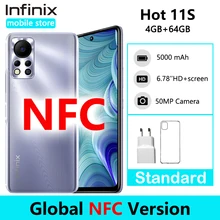 

Infinix Hot 11S NFC Smartphone 6.78inch refresh rate 90Hz 5000mAh 18W Charge 50MP Camera Mobile Phone Global Version