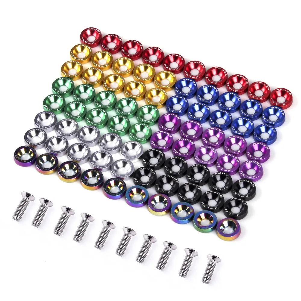 Auto Accessories Washer License Plate Bolts 10PCS