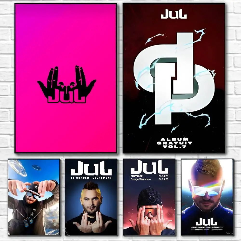 R-Rapper Jul Poster Canvas painting poster with prints Home bedroom ...