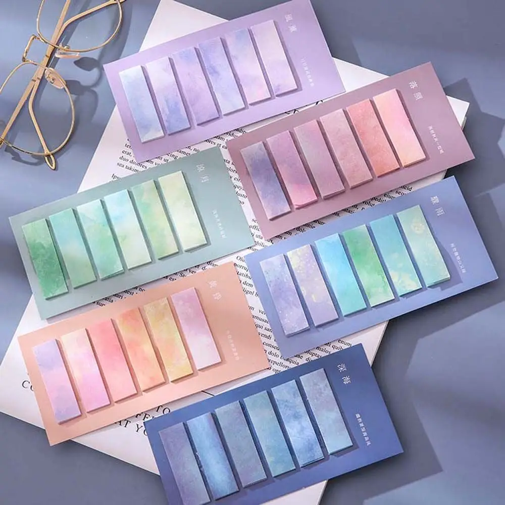 

120 Sheets Gradient Index Memo Pad Posted It Sticky Notes Paper Sticker Notepad Bookmark School Supplies Kawaii Stationery