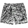 New Men Microphone Patterns Beach Shorts 3D Printed Dollars Short Pants Fun Street Outdoor Breathable Sports Board Shorts 1