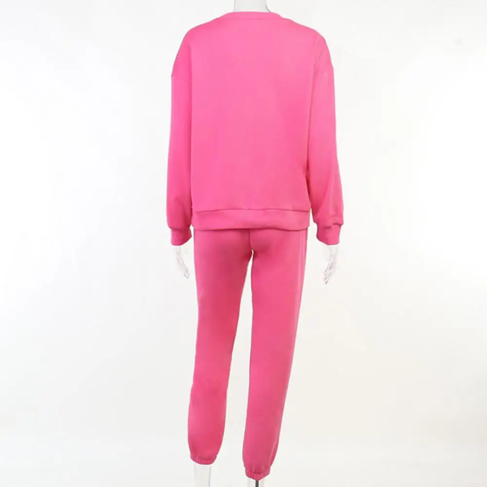 

Long Sleeves Fitness Cartoon Pattern Sweatshirt Pants Set for Jogging