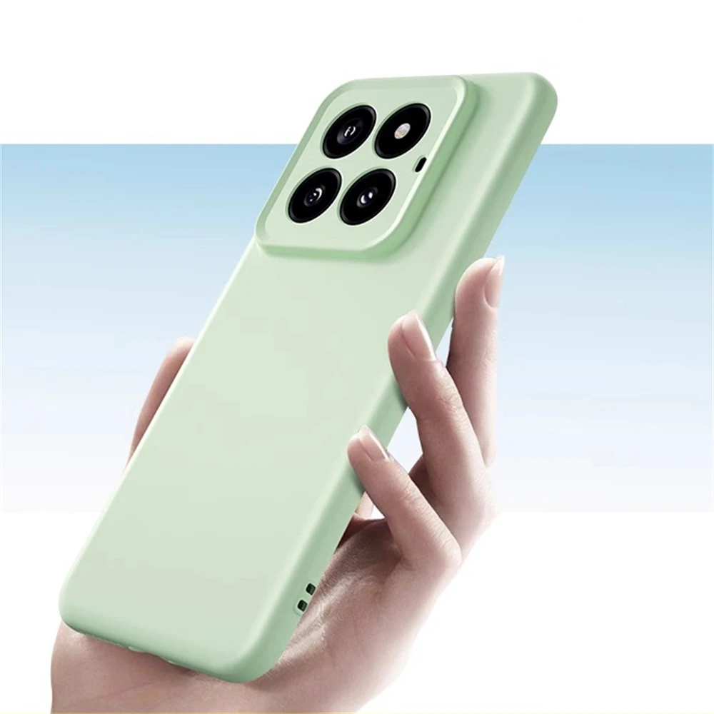 Luxury Soft Liquid Silicone Shockproof Bumper Case with Full Lens Protection - Solid Color